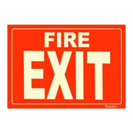 American Permalight Photoluminescent Fire Exit Peel-And-Stick Self-Adhesive Sign 600077